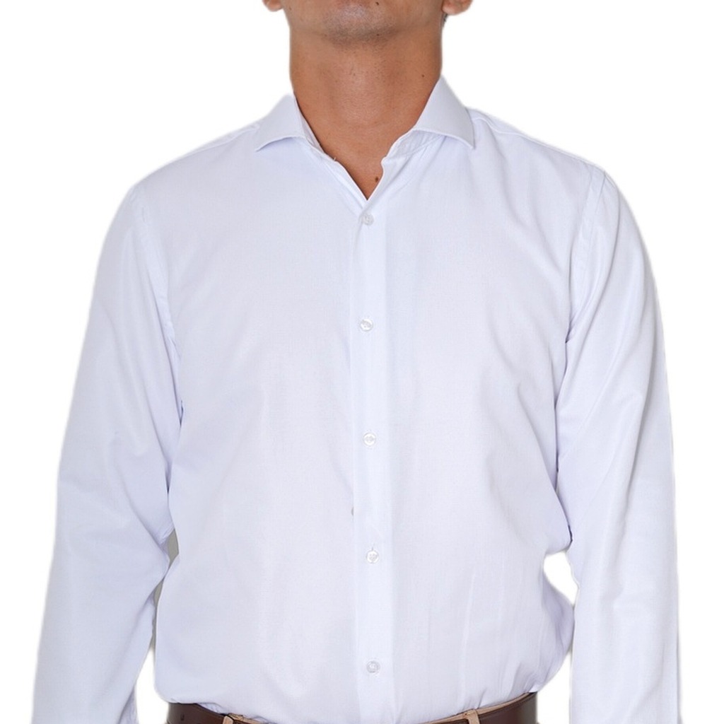 [HD42-B116-14.5-S1] Camisa Bruno Cassini Puño Sencillo Blanco Modelo Hd42-b116 (14.5, S1 - 32/33)