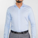 Camisa Bruno Cassini Puño Sencillo Celeste Modelo 4s22026-2