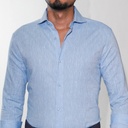 Camisa Bruno Cassini Puño Sencillo Celeste Modelo Ss23101-02