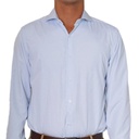 Camisa Bruno Cassini Puño Sencillo Cuadro Sky Modelo C1100-9