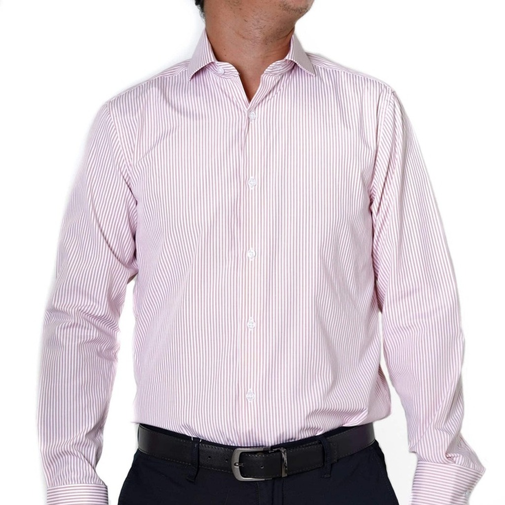 [603-9-14.5-S1] Camisa Bruno Cassini Puño Sencillo Linen Orange (14.5, S1 - 32/33)