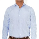 Camisa Bruno Cassini Puño Sencillo Linen Sky