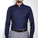 Camisa Bruno Cassini Puño Sencillo Marino