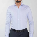 Camisa Bruno Cassini Puño Sencillo Morado Modelo 1-18