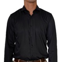 Camisa Bruno Cassini Puño Sencillo Negro Modelo 17605