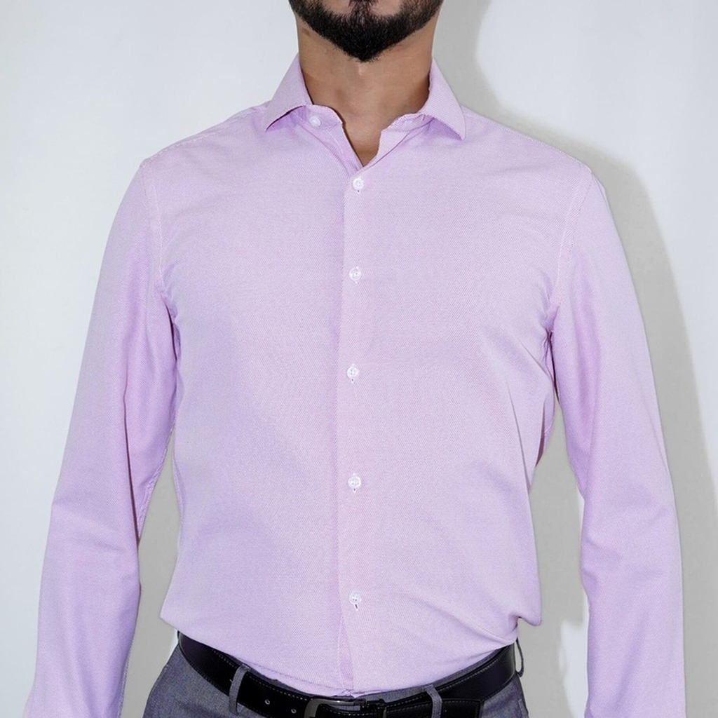 [K820-6-17-S1] Camisa Bruno Cassini Puño Sencillo Rojo Point