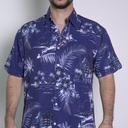 Camisa Cubavera Manga Corta Azul Marino Blazer