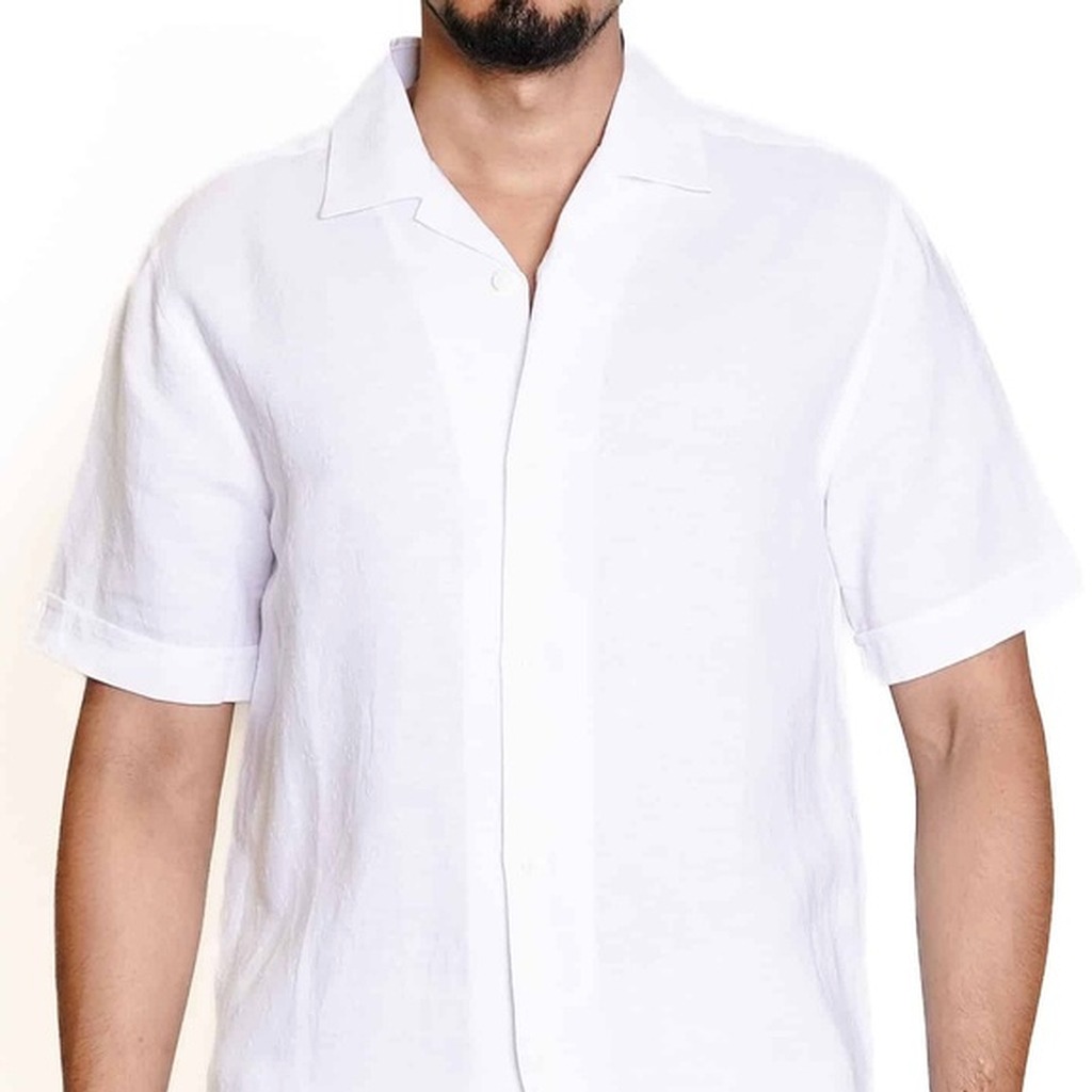 [CUWFC021-112/S] Camisa Cubavera Manga Corta Brilliant Blanco Modelo Cuwfc021 (S)
