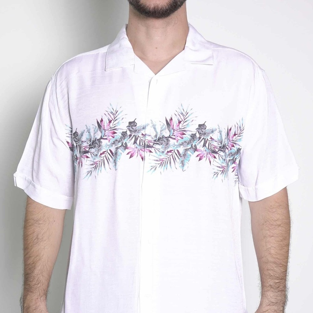 [CUWSD012-112/S] Camisa Cubavera Manga Corta Brilliant Blanco Modelo Cuwsd012 (S)