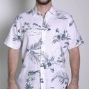 Camisa Cubavera Manga Corta Lino Brilliant Blanco Modelo Cuwsd066