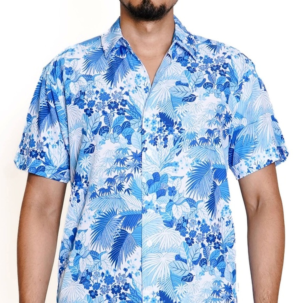 [CUWSP014-467/S] Camisa Cubavera Manga Corta Mediterranea B (S)