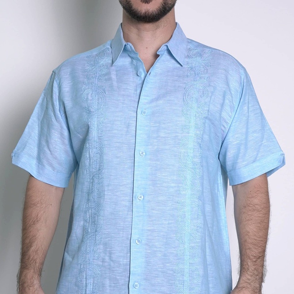 [CUWMD013-482/S] Camisa Cubavera Manga Corta Swin Cap (S)