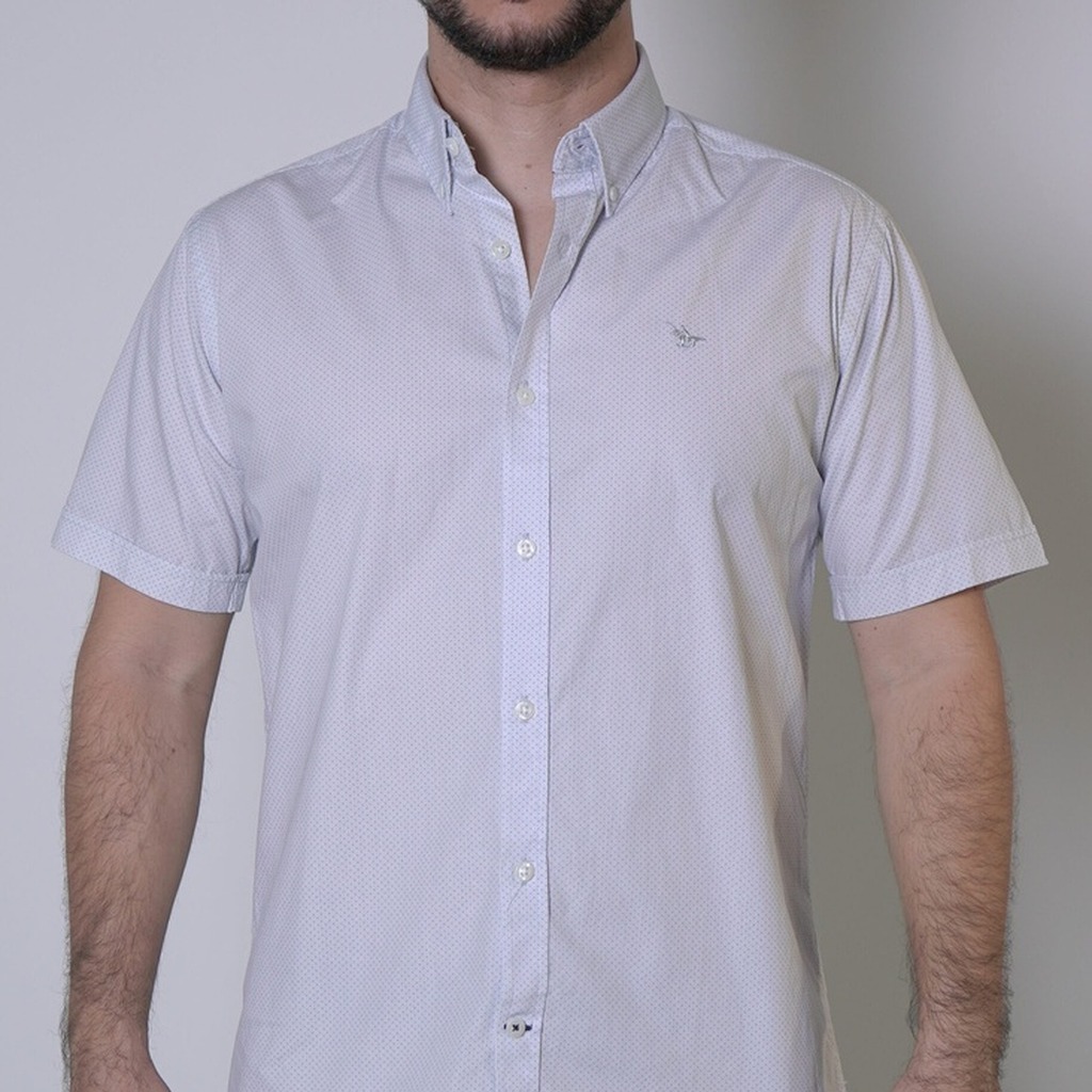 [LBPC-A03-217S-GR/XL] Camisa Long Beach Manga Corta Gris