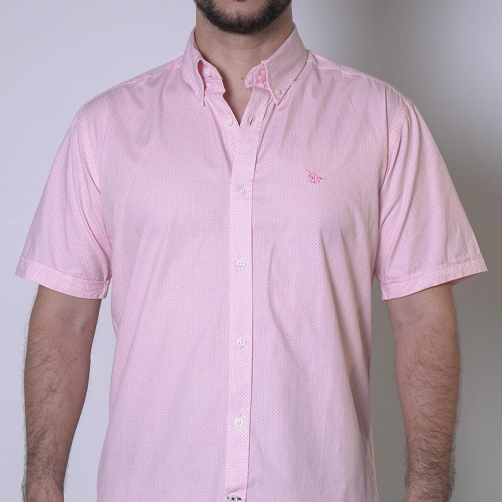 [LBPC-A03-217S-RS/S] Camisa Long Beach Manga Corta Rose (S)