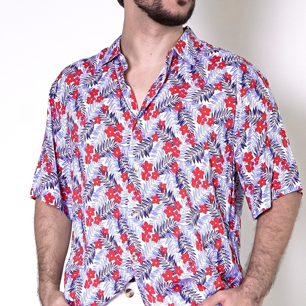 Camisa TED Lapidus Manga Corta Hombre Rojo