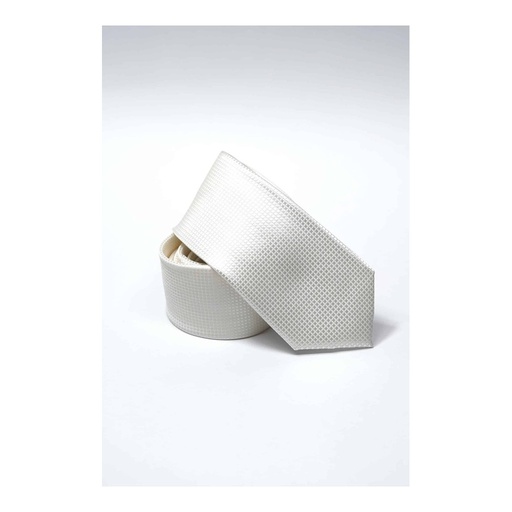 [S299/620-7] Corbata Bruno Cassini Cream (7 cm)