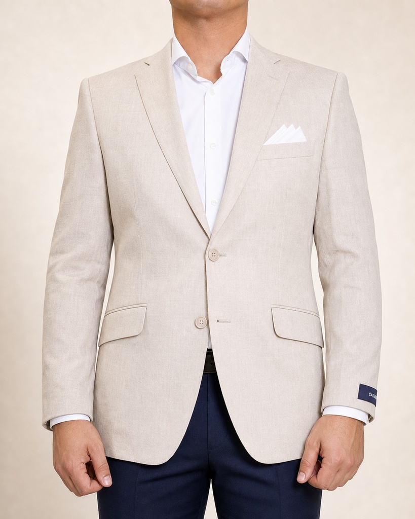 Leva Bruno Cassini Botones Lino Modelo Dk5007