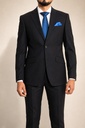 Terno Bruno Cassini Botones Negro Modelo 24c25168-219-bc