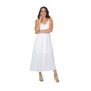 Vestido Lace Trim Detailed With Back Elasti Blanco