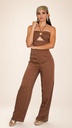 A Bandeau Halter Neck Jumpsuit Cocoa