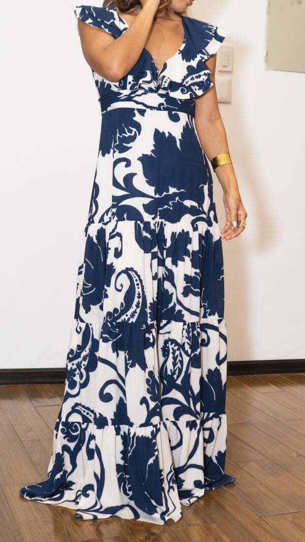 VESTIDO DIOR BLUE-BEIGE