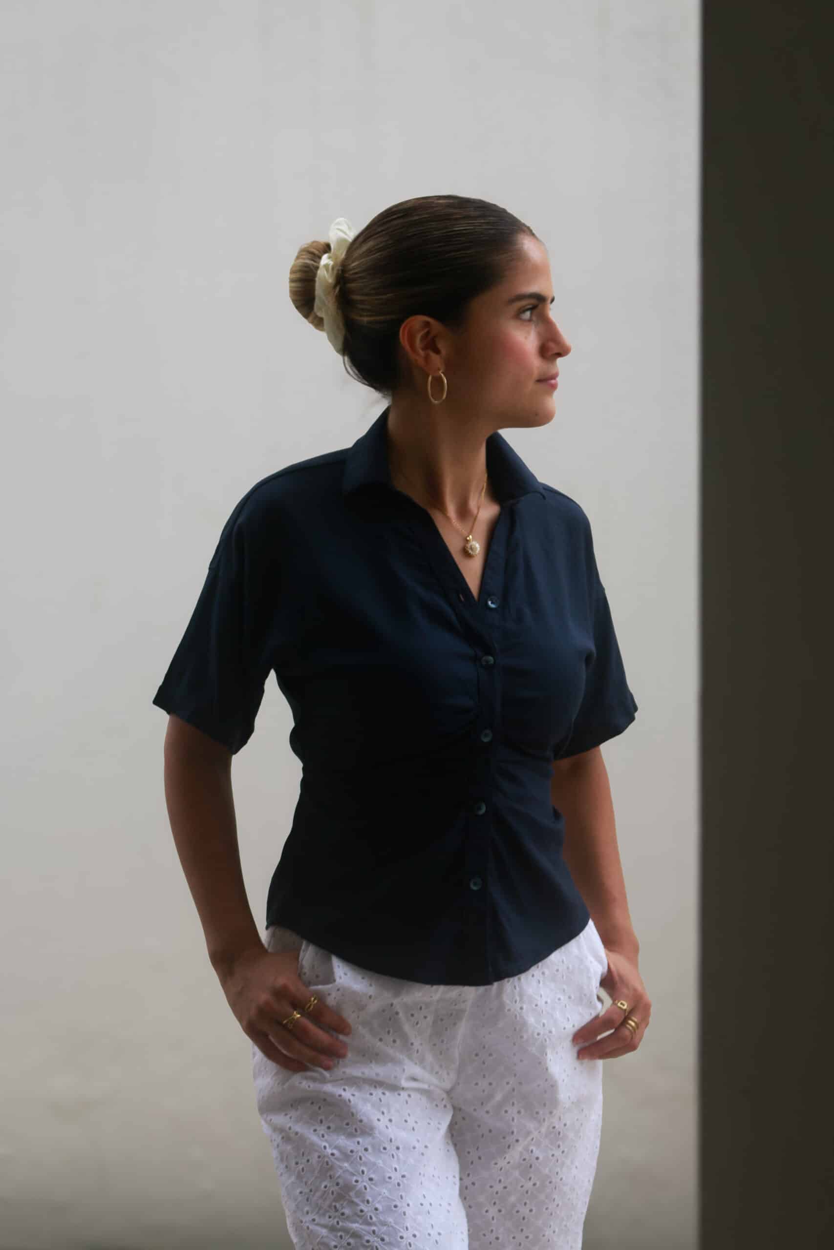 CAMISA ANDREA AZUL MARINO 1 CAMISA ANDREA AZUL MARINO